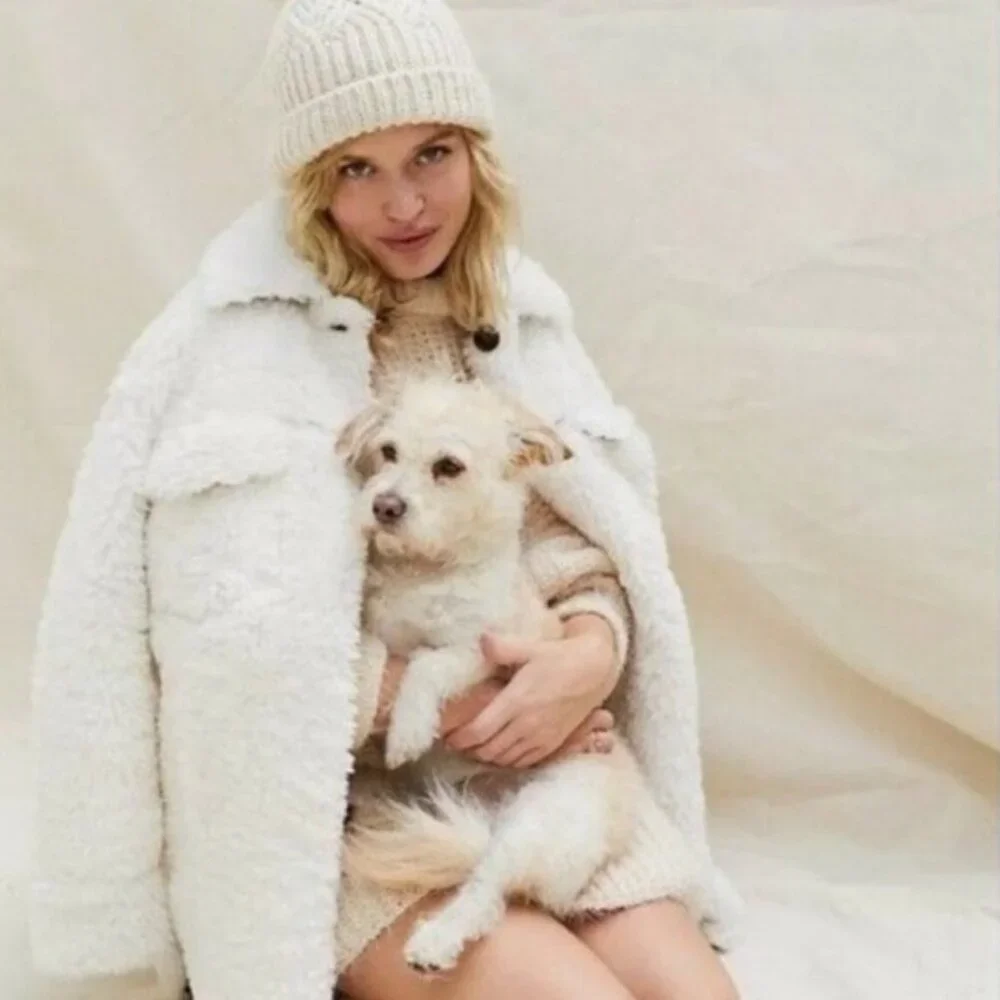 Free People Teddy Jacket Ivory Size XS